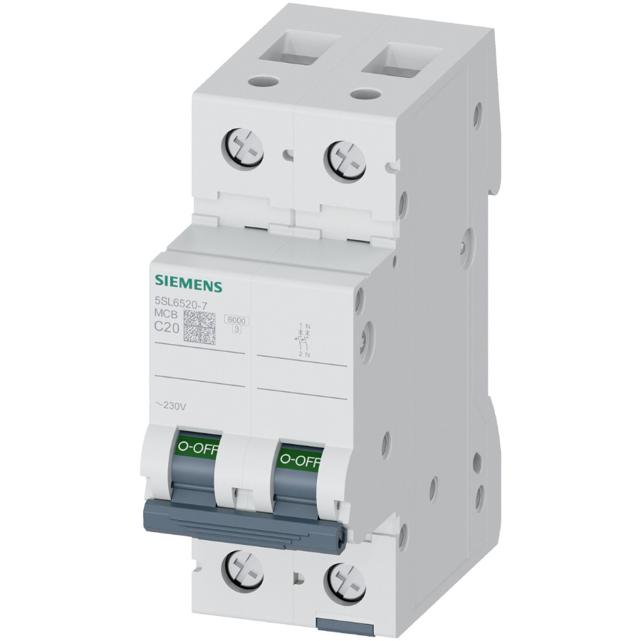 Siemens 5SL6520-7 6kA C Tipi 20 Amper 1P+N İkili Otomatik Sigorta