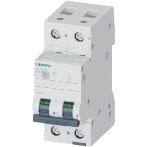 Siemens 5SL6525-7 6kA C Tipi 25 Amper 1Faz+1Nötr İkili Otomatik Sigorta