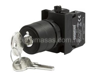 Emas CP101AA20 CP Serisi Plastik 2NO (0-I) 60° Anahtarlı Kalıcı 0 Pozisyonunda Anahtarı Çıkan 22 mm Buton
