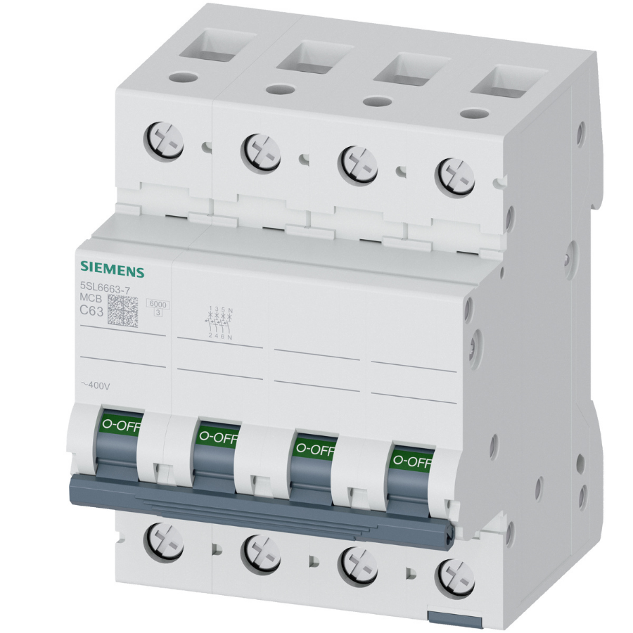 Siemens 5SL6663-7 6kA C Tipi 63 Amper Dörtlü Otomatik Sigorta
