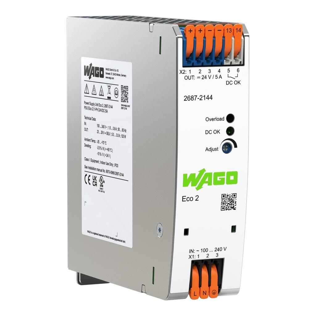 Wago 2687-2144 24VDC 5A Monofaze Güç Kaynağı