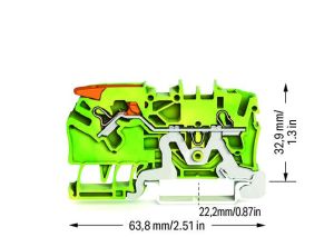 Wago 2102-1207 2.5 mm Push-in Kollu Topraklama Ray Klemens