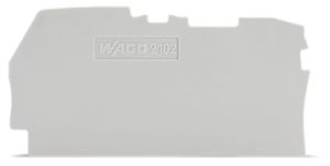 Wago 2102-1291 Sonlandırma ve ara plakası; 0,8 mm kalınlık; gri