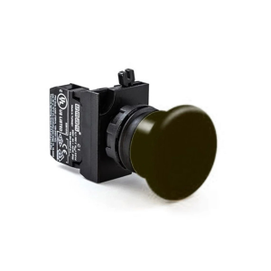 Emas B100MH B Serisi Plastik 1NO Yaylı 40 mm Mantar Siyah 22 mm Buton