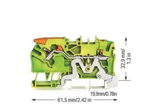 Wago 2102-5207 2.5 mm Push-in Kollu Topraklama Ray Klemens