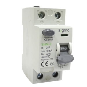 Sigma Elektrik SHM2025030 2P 25A 30mA 6kA 2X25A Kaçak Akım Koruma Şalteri Rölesi