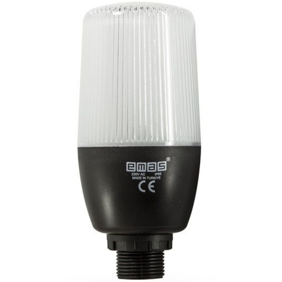 Emas IF5M024XM05 IF Serisi Çok Renkli 24V AC/DC Sabit Anahtar Kontrollü M22 Vidalı LED İkaz 55mm