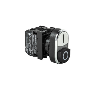 Emas B102K21HB 1NA+1NK Siyah Beyaz Yaylı Çıkık İkiz Buton