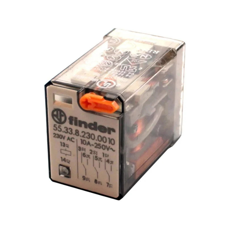 Finder F.55.33.8.230.0010 230VAC 3CO 10A Kilitlenebilir Röle