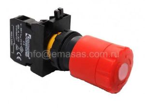 Emas CP200ES30 CP Serisi Plastik 1NC Acil Stop 30 mm Çevirmeli Işıklı Kırmızı 22 mm Buton