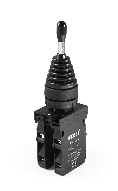 Emas CP707DJ40 CP Serisi Plastik 2NO+2NO Joystick Kalıcı 4 Pozisyonlu 22 mm Buton