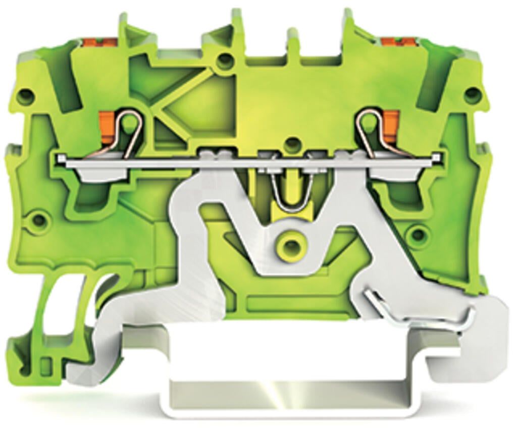 Wago 2200-1207 1 mm Sarı Yeşil Topraklama Klemensi Yaylı Push-İn