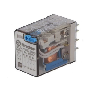 Finder F.55.34.9.012.0040 4CO 7A 12V DC Kilitln. Test Btn. Röle