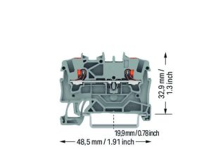 Wago 2201-1201 1.5 mm Push-in Gri Ray Klemens