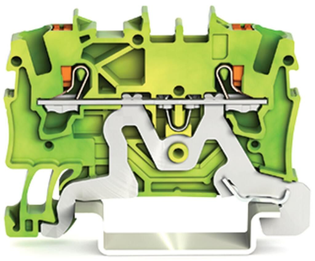 Wago 2201-1207 1.5 mm Push-in Topraklama Sarı Yeşil Ray Klemens