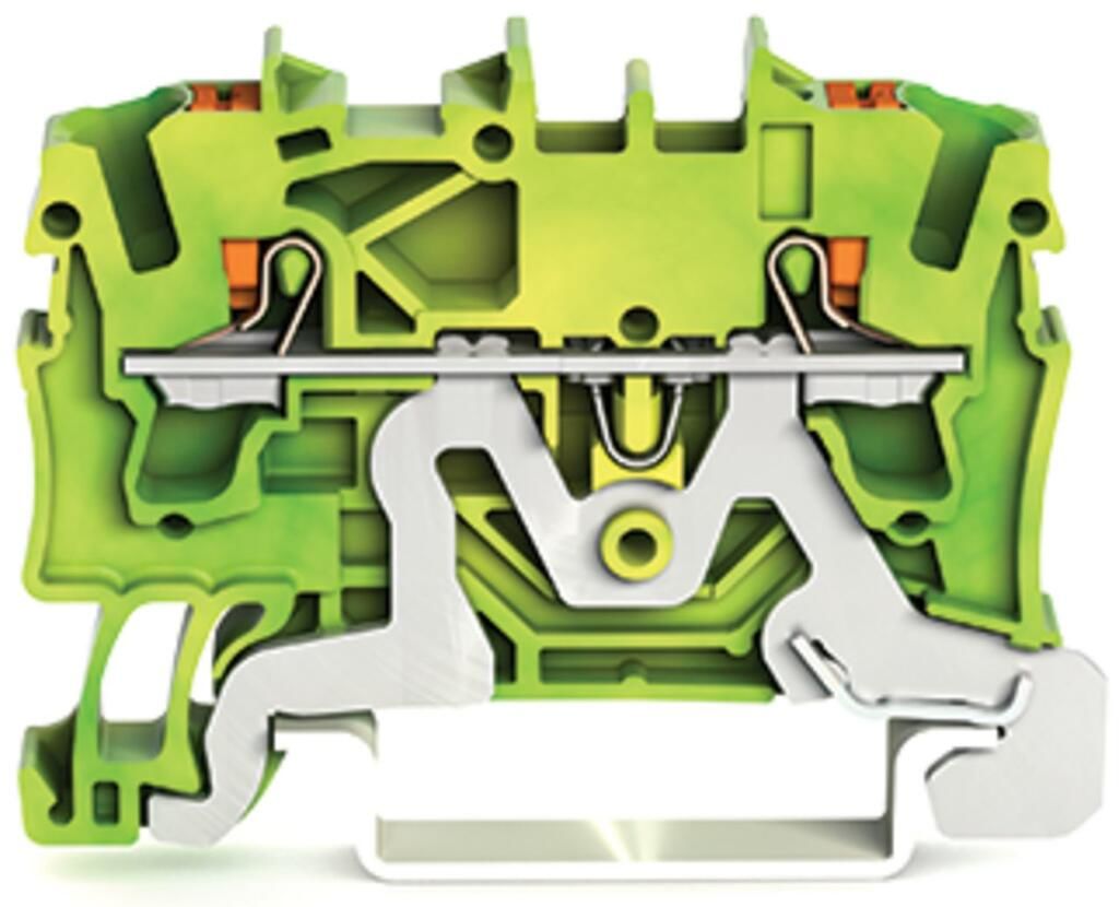 Wago 2202-1207 2.5 mm Push İn Sarı Yeşil Topraklama Ray Klemens