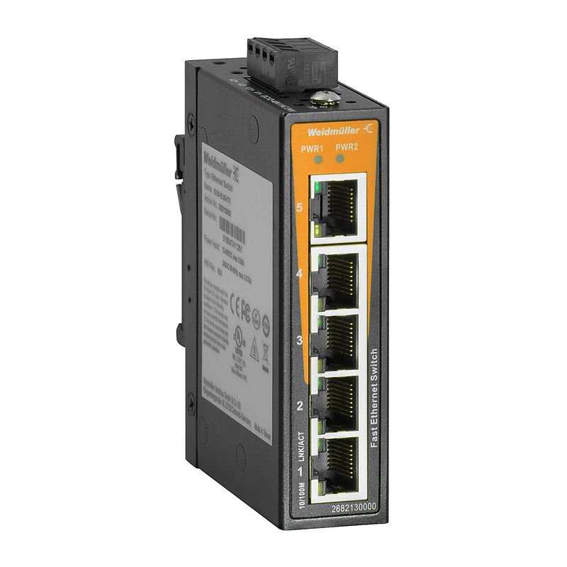 Weidmüller 2682130000 IE-SW-EL05-5TX 5 Port RJ45 Ethernet Switch
