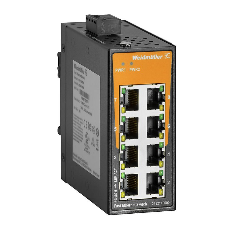 Weidmüller 2682140000 RJ45 8 Port Ethernet Switch