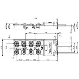 Balluff BPI 8M4A40-2K-B0-KPXB0-050 8xM12 4 Pin Sensör Adası