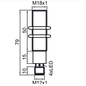 Leuze IS 118 MM/4NC-8E0-M12 Endüktif sensör 50129982 PNP NC