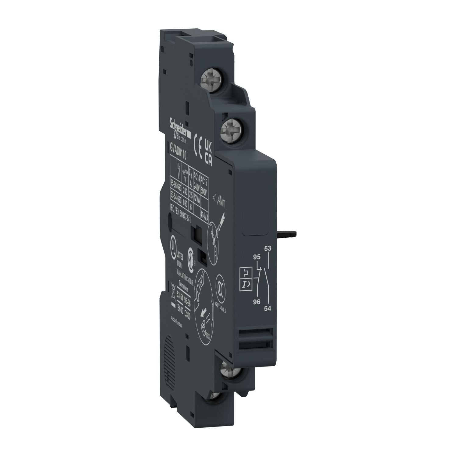 Schneider GVAD0110 GV2,GV3 Hata Yardımcı Kontak  1NA+1NK