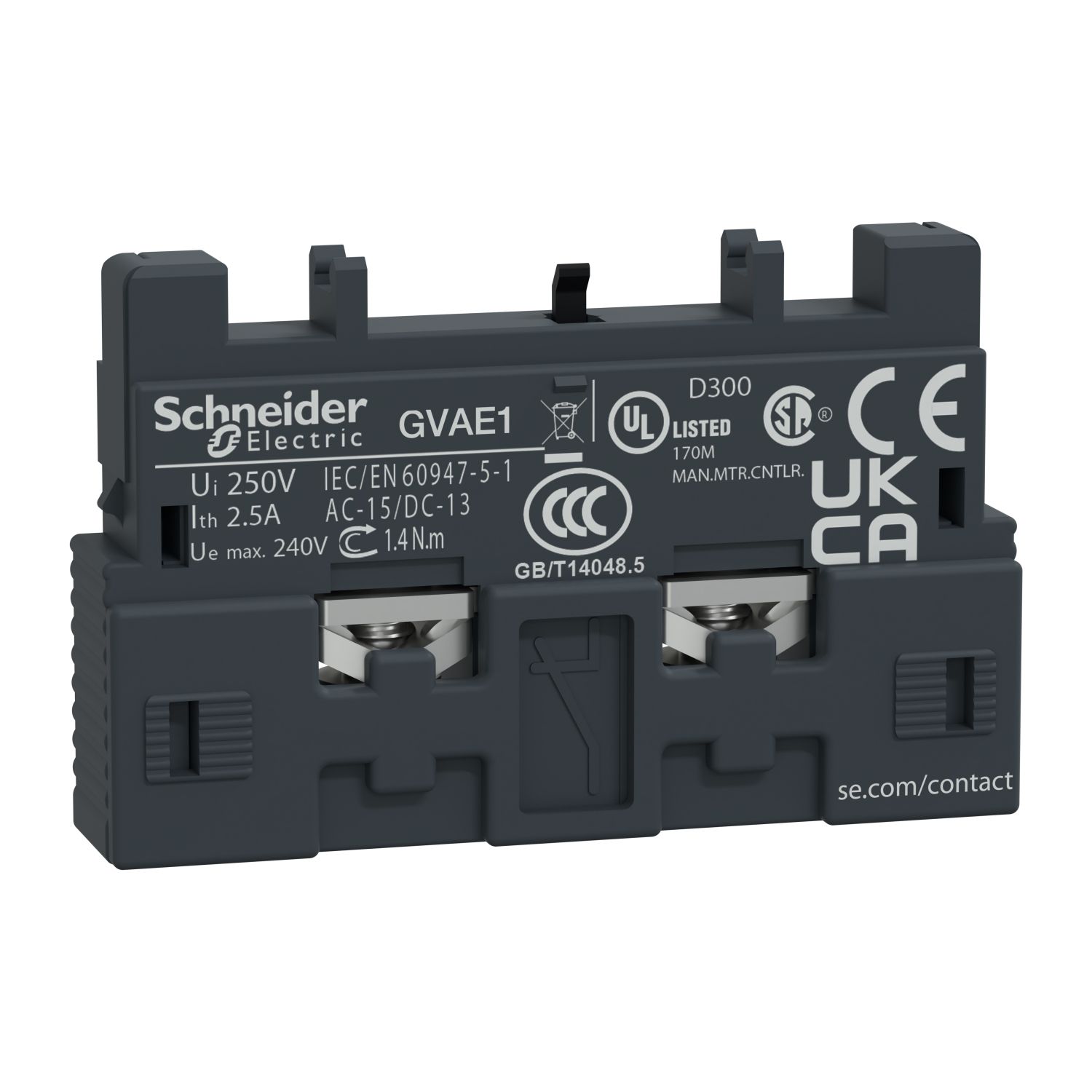 Schneider GVAE1 TeSys GV2,GV3 Yardımcı Kontak 1 NA/NK
