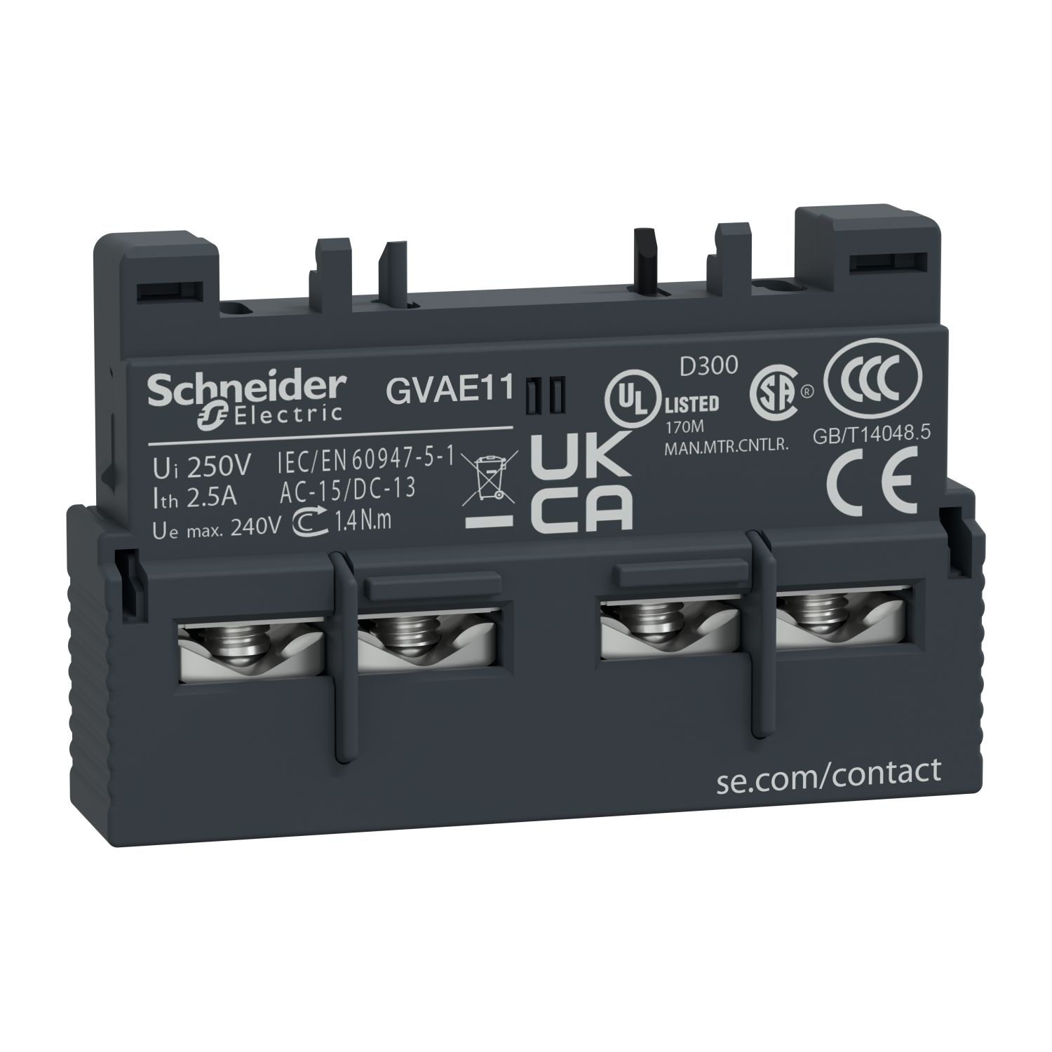 Schneider GVAE11 GV2,GV3 Yardımcı Kontak 1 NA + 1 NK