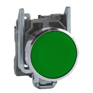 Schneider XB4BA31 yeşil sıva altı eksiksiz Buton Ø22 yaylı dönüş 1NA işaretsiz