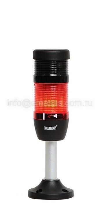 Emas IK51L024ZM03 IK Serisi İki Katlı 24V AC/DC Buzzerlı 100mm Borulu Plastik Ayaklı LED Kolon 50mm