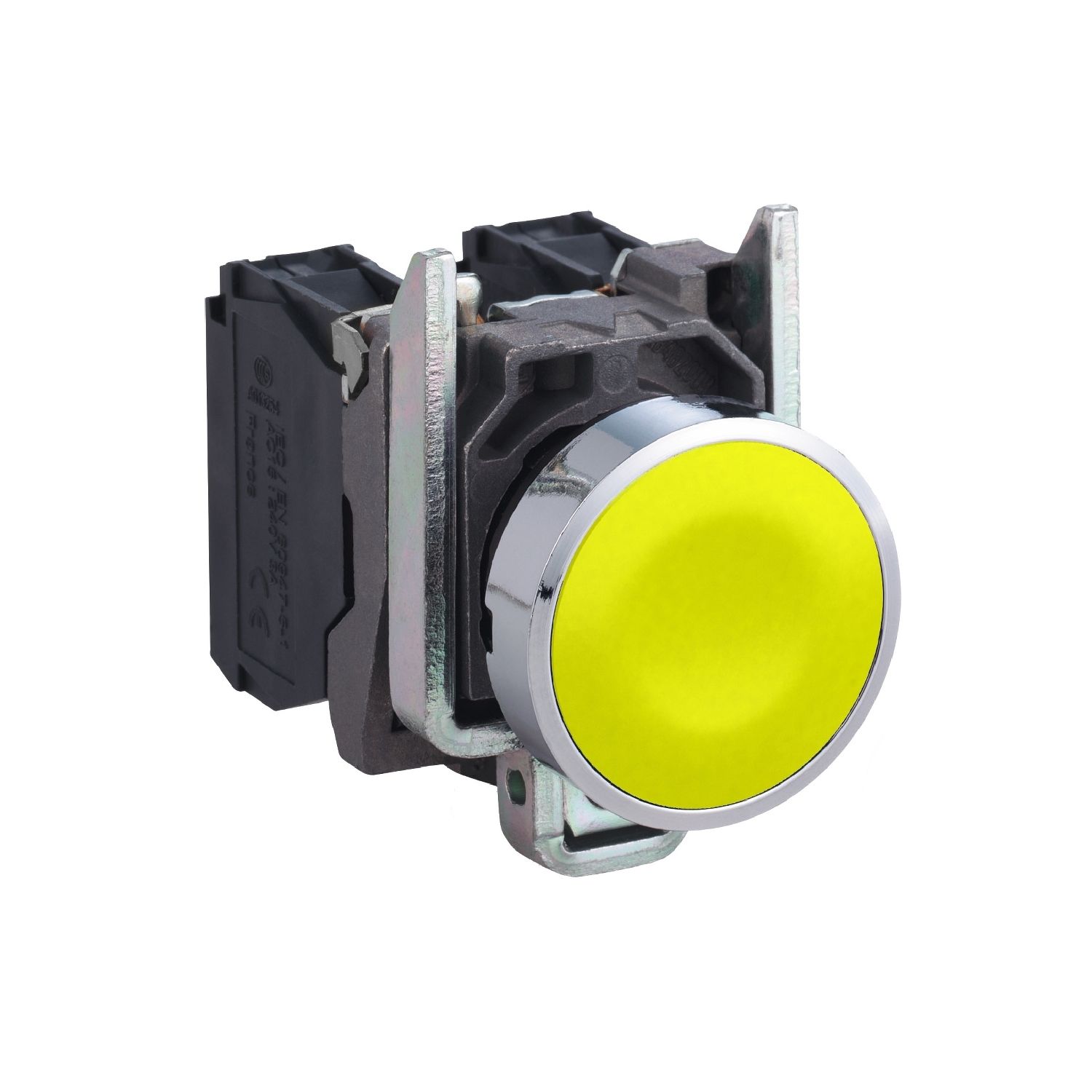 Schneider XB4BA51 Sarı Buton Ø22 Yaylı Dönüş 1NA