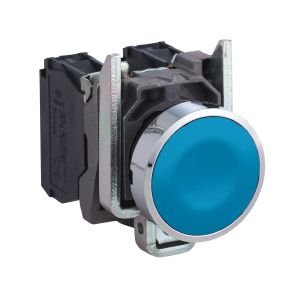 Schneider XB4BA61 Mavi Buton Ø22 Yaylı Dönüş 1NA