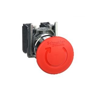 Schneider XB4BS8445 Kırmızı Ø40 Acil Durdurma Buton Ø22 1NA+1NK