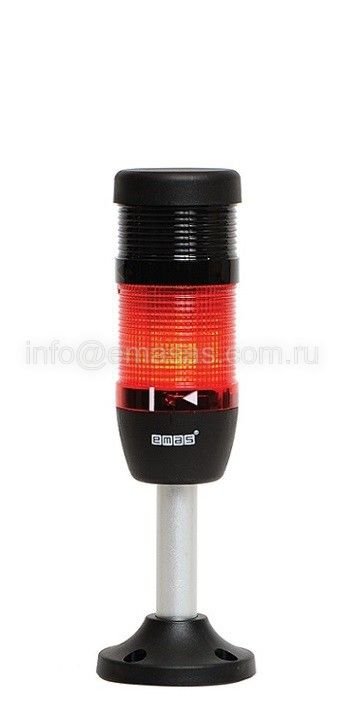 Emas IK51L220ZM03 IK Serisi İki Katlı 220V AC Buzzerlı 100mm Borulu Plastik Ayaklı LED Kolon 50mm