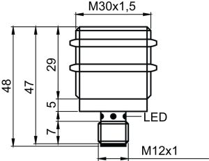 Leuze ISS 130MM/4NO-10E-M12 50136053 M30 PNP NO 10MM Endüktif sensör