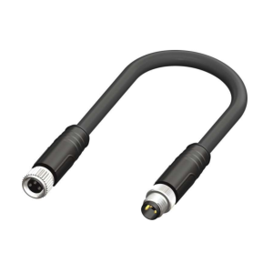 Katlax CDF08S3-M08S3-02BPVC 3 Pin M8 Çift Tarafı Konnektörlü PVC Kablo 2M