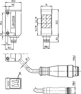 PRK5/2N-M8 50117703 4.5M Reflektörlü Sensör Kubik