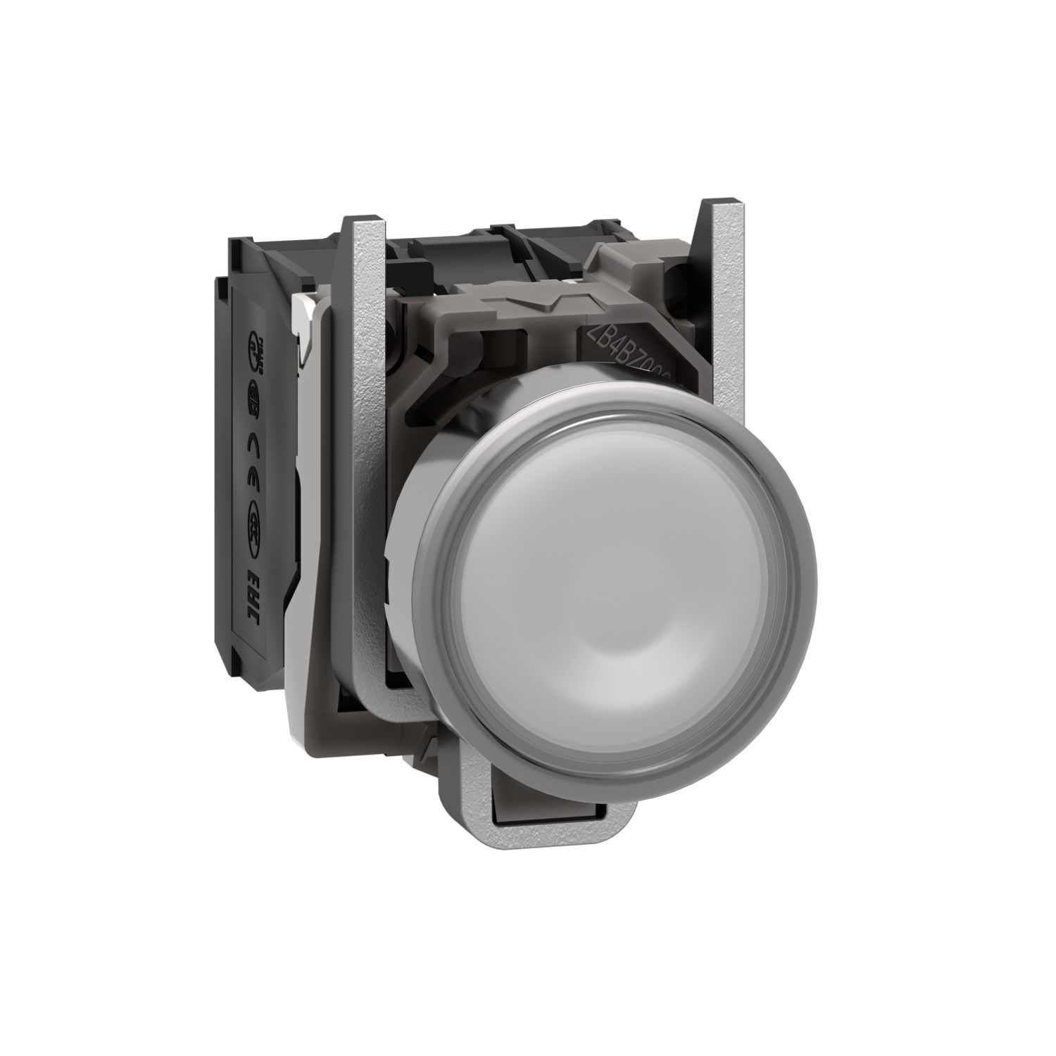 Schneider XB4BW31M5 Beyaz Işıklı Buton Ø22 Yaylı Dönüş 1NA+1NK 220...240V
