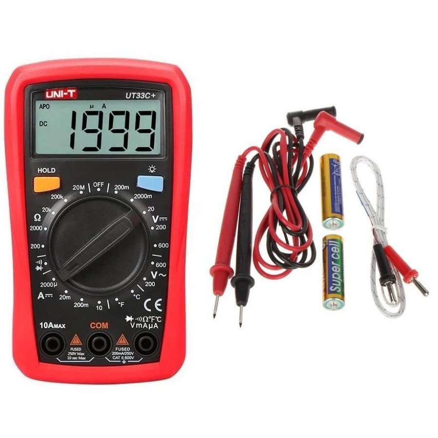 Uni-T UT33C+ 600V AC/DC 10A(DC) Dijital Multimetre