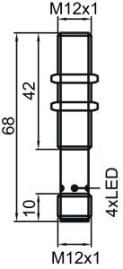 Leuze IS 112 MM/4NO-4E0-M12 50129878 M12 PNP NO 4MM Endüktif Sensör