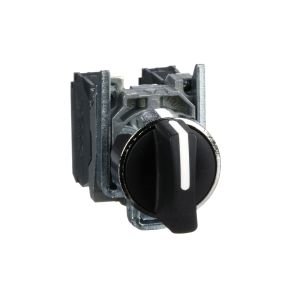 Schneider XB4BD53 Siyah Mandal Buton Ø22 3 Konumlu Yaylı Dönüş 2NA