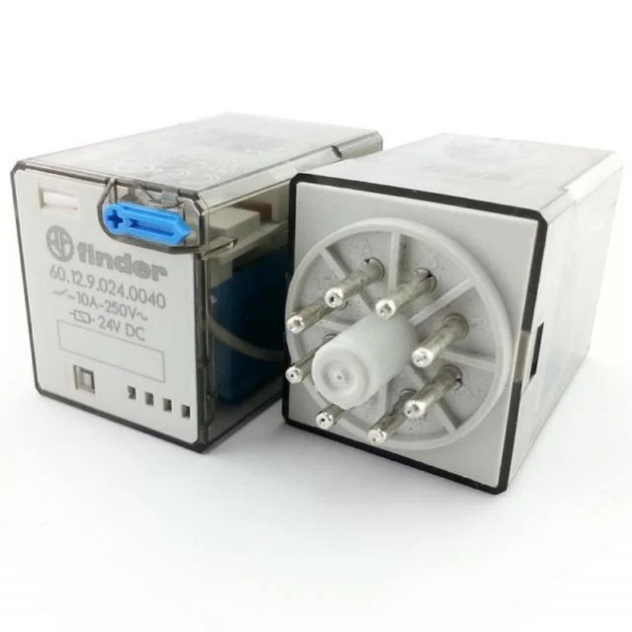 Finder F.60.12.9.024.0040 Genel Kullanımlı 2 CO 10 A Kontaklı 24 V DC 8 Pin Röle