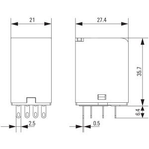 Weidmüller 7760056097 DRM570024LT 24VDC 5A 4CO Röle