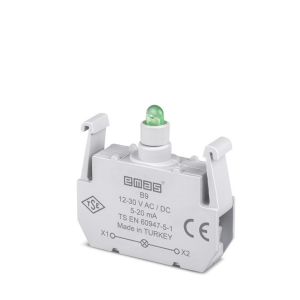 Emas B9 Yedek LED'li 12-30V AC/DC Yeşil Sinyal Blok