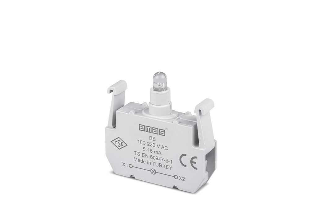 Emas BB Yedek LED'li 100-230V AC Beyaz Sinyal Blok