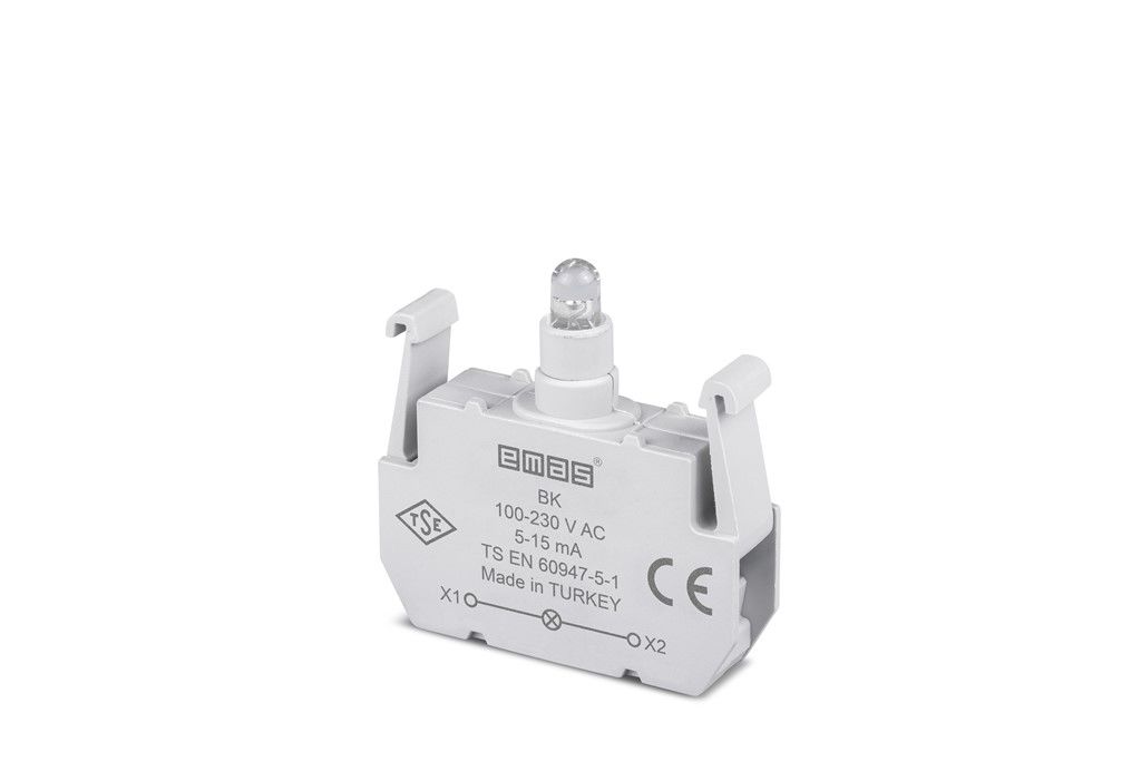 Emas BK Yedek LED'li 100-230V AC Kırmızı Sinyal Blok