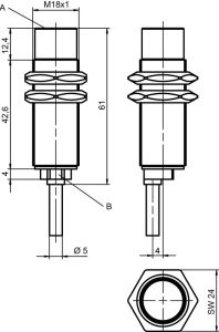 Leuze IS 118MM/4NO-16N 50129977 M18 PNP NO 16 mm Endüktif Sensör