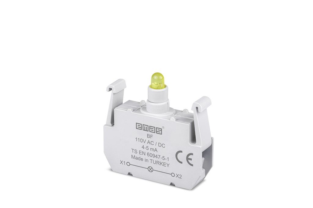 Emas BF Yedek LED'li 110V AC/DC Sarı Sinyal Blok