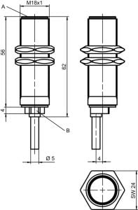 Leuze IS 118 MM/4NO-8E0 50129856 M18 PNP NO 8MM Endüktif sensör