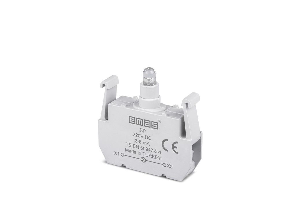 Emas BP Yedek LED'li 220V DC Mavi Sinyal Blok