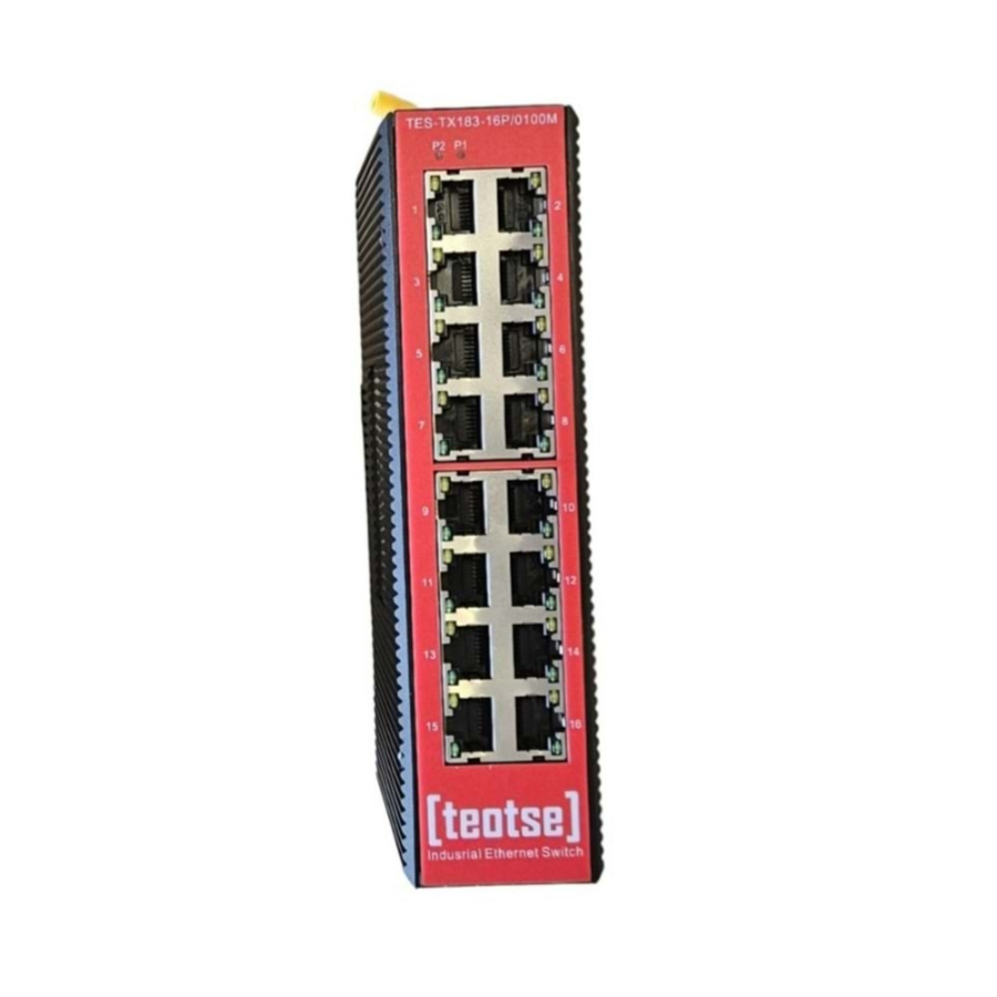Teotse 75601016 TES-TX183-16P/0100M 16 Port 100 Mb Ethernet Switch